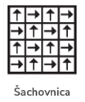 kobercové štvorce - šachovnica